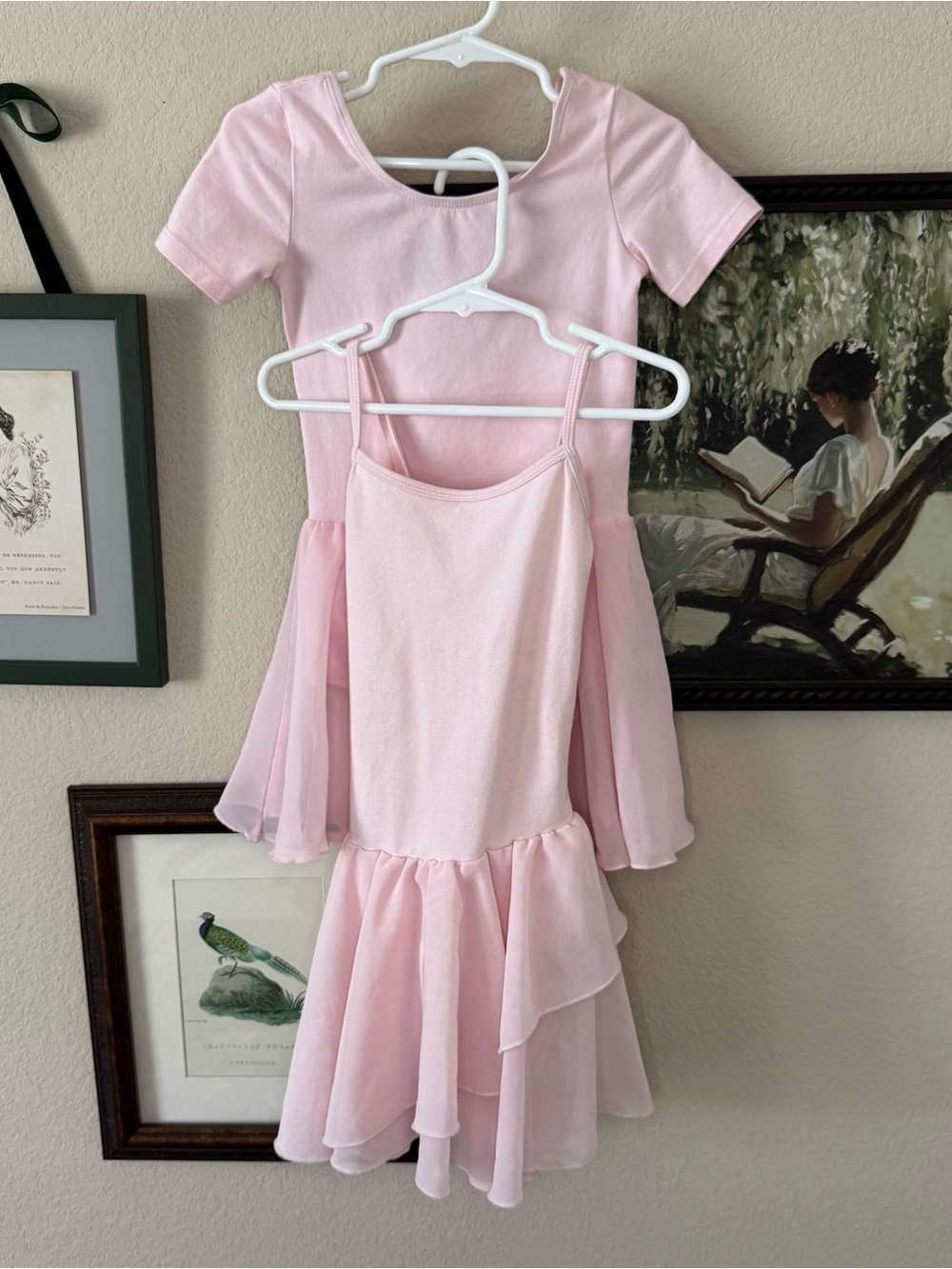 STELLE | Girls Pale Pink Ballet Leotards with Attached Skirts Size 6-8 (100-130)